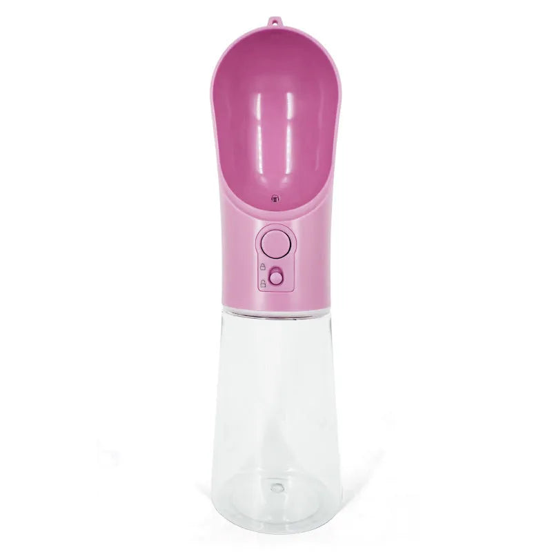 360ml pet accompanying cup cat water bottle with transparent PET body, activated carbon filtration, 75x75x270mm