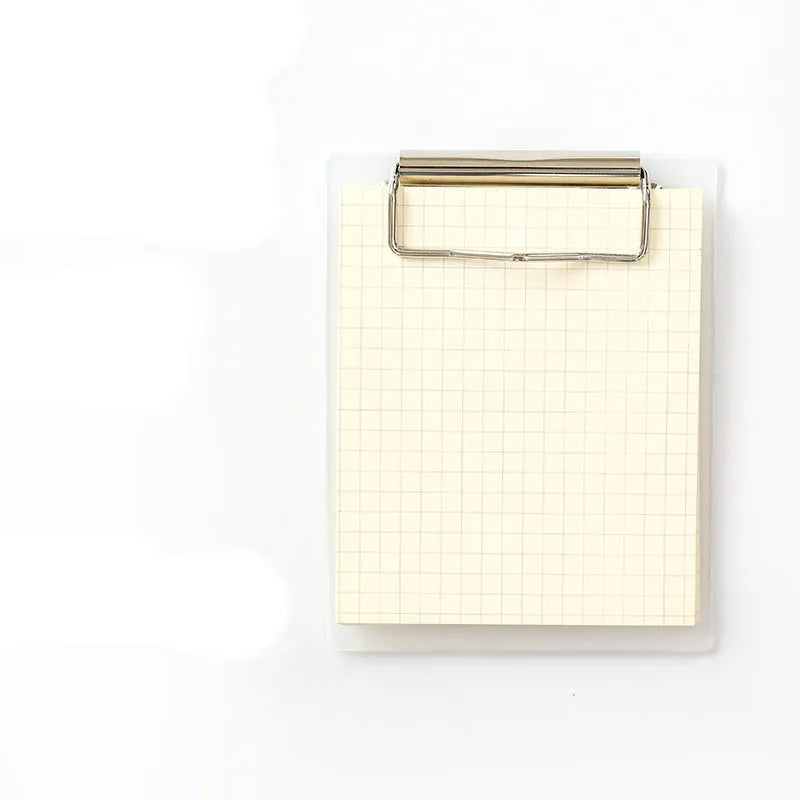 Cowhide colour board sticky note clip with PP board cover, 98x125mm, 50 sheets, tearable notes for students.