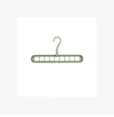 Plastic clothes hanger with rotating hook shown in pink, dimensions 33 cm long by 17 cm high
