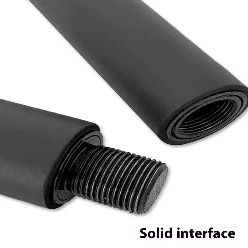 Two-segment push-and-pull yoga fitness stick with rope mechanism for pilates resistance training