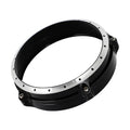 Black CNC aluminium headlight protective frame for BMW R NineT Scrambler motorcycle