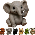 Mini resin animal middle finger doll showing dog style with detailed sculpting and humorous gesture