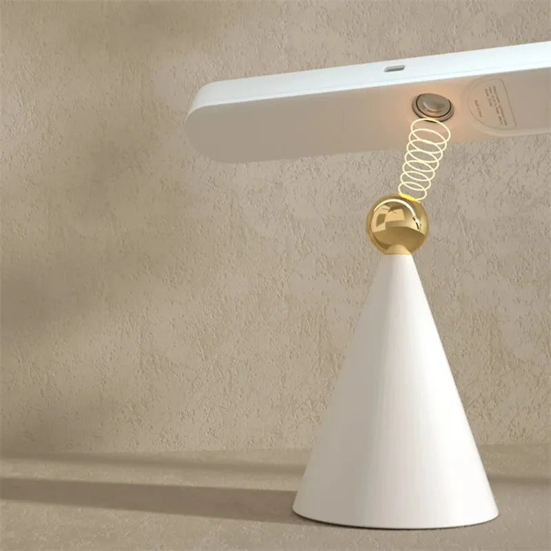 Geometric desk lamp with wireless magnetic wall function and touch controls
