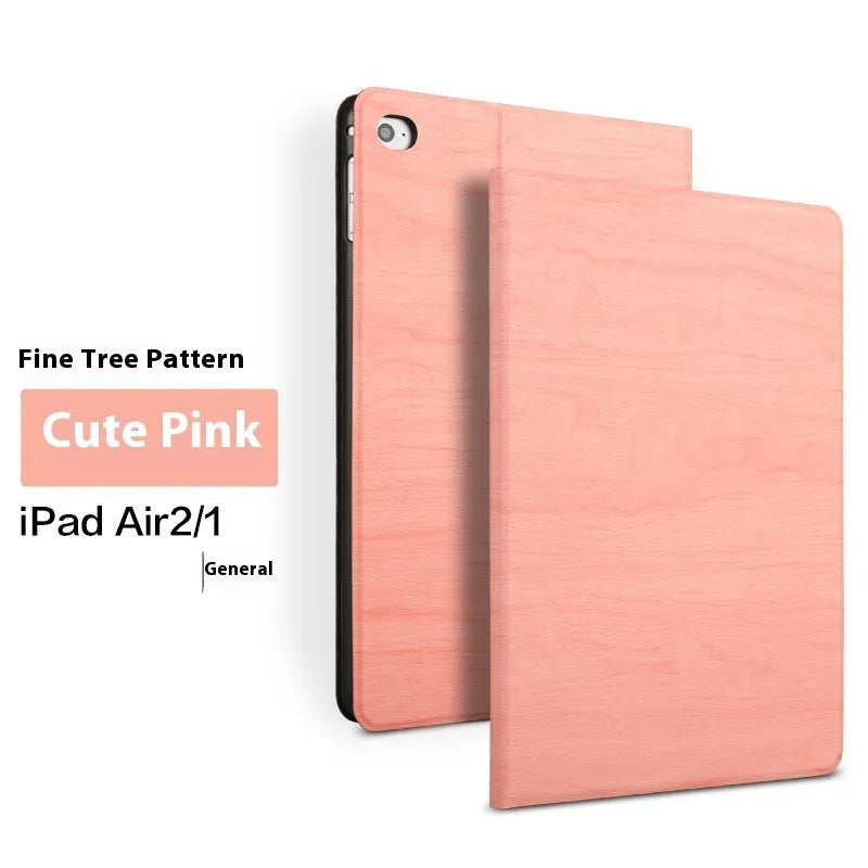 Universal imitation leather protective cover with sleep bracket for Apple iPad, shown in sapphire blue colour.
