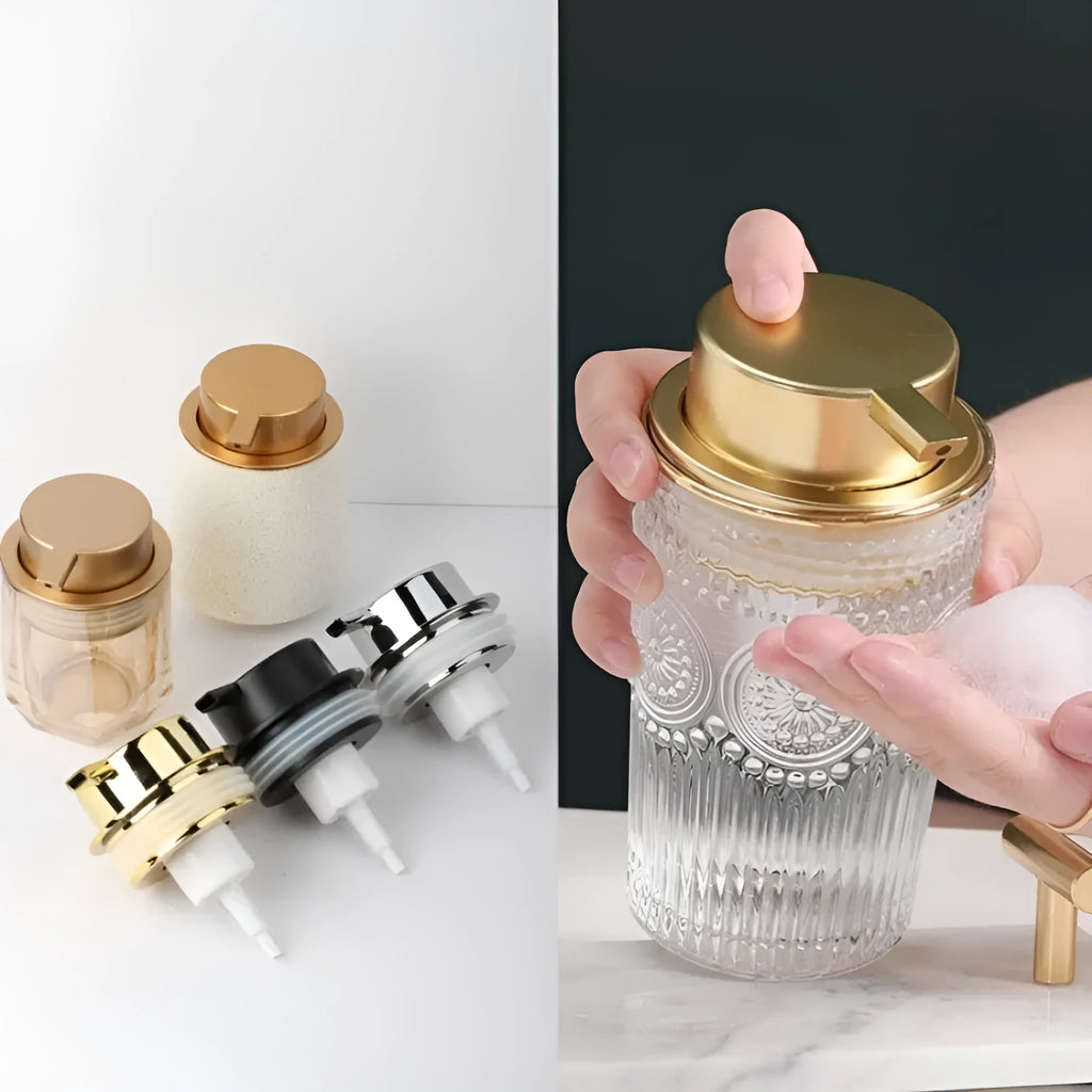 ABS plastic foam pump dispenser for facial cleanser in four colour options