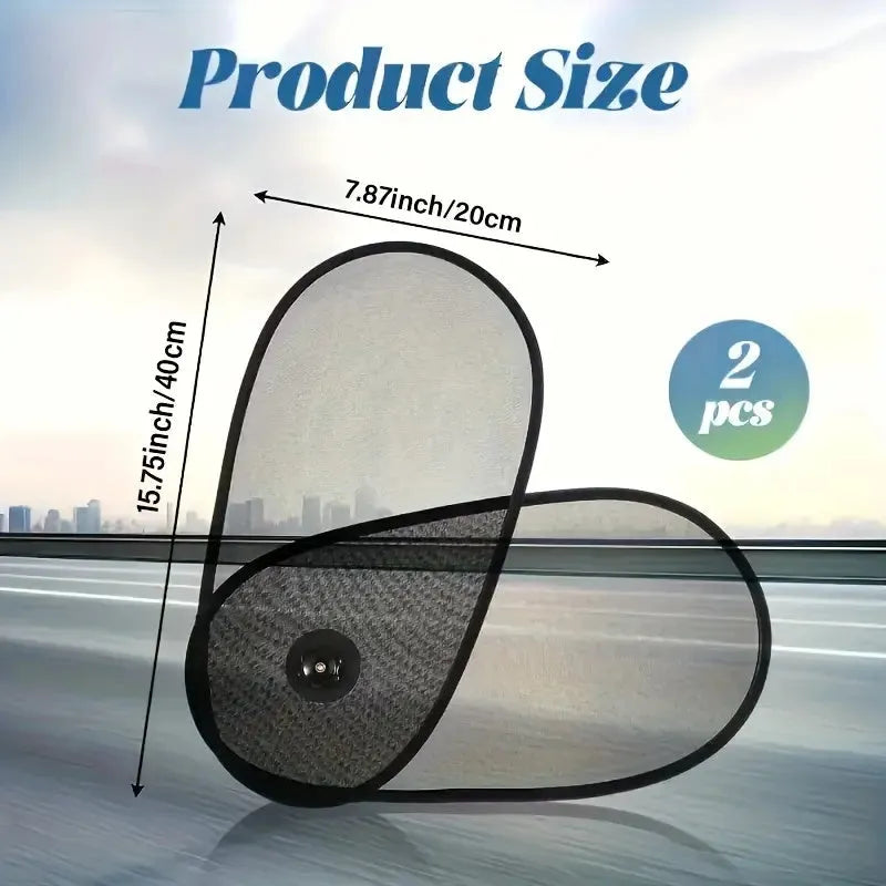 Breathable stretchy car window shade with suction cups for baby sun protection