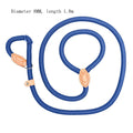 Blast race training dog collar and leash set with rope material in selected colour, showing automatic tightening feature.