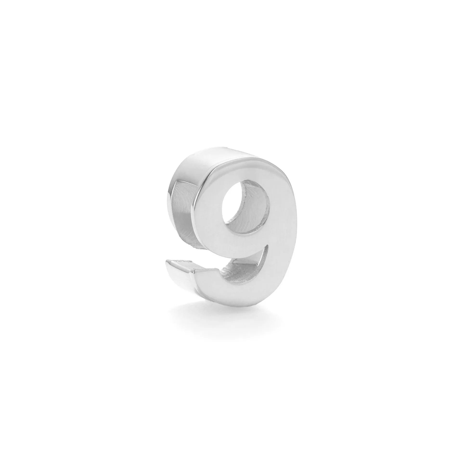 A gold and a silver titanium steel necklace with letter and number pendants on a 40.5cm chain.