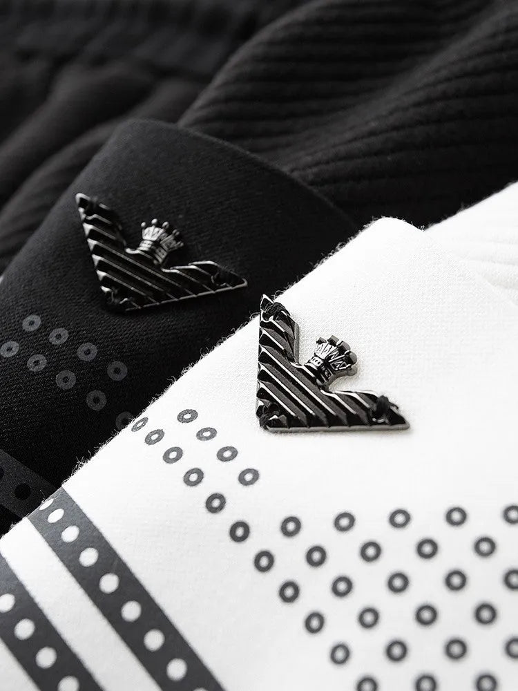 Men's twill stretch trousers in white or black, sizes M to 4XL, smart casual and everyday wear