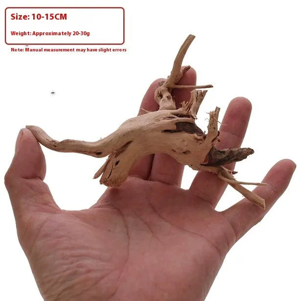 Xiaoqi root natural wood aquarium decoration on a white background.