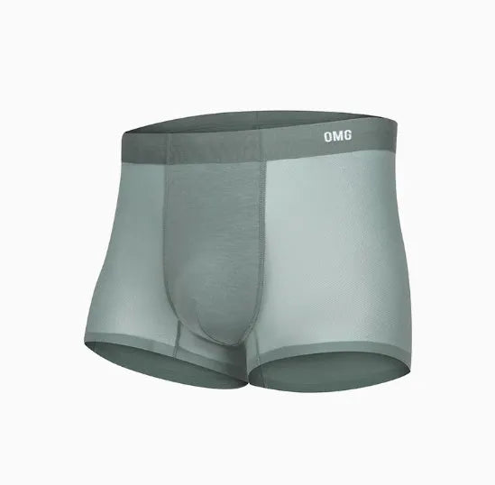 Seamless antibacterial fitness shorts for men in blue, shown flat.
