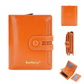Women's PU leather card holder wallet in multiple colour options showing card pockets