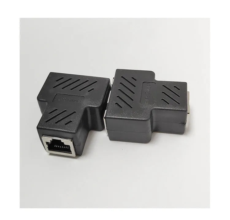RJ45 network cable splitter tee adapter in multiple colours for Ethernet distribution