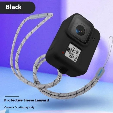 GoPro Hero8 Black silicone protective sleeve with carrying strap in blue colour option