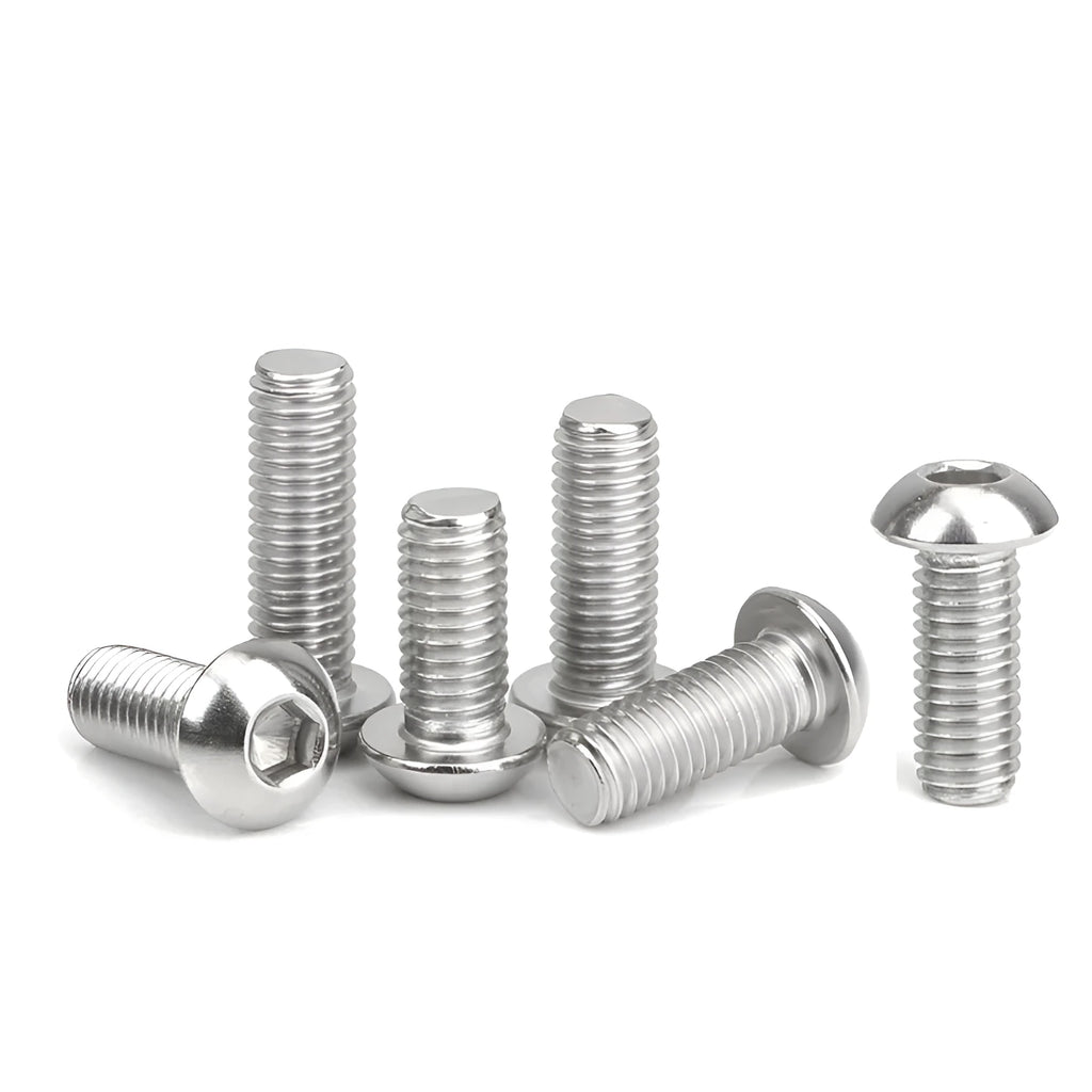 Stainless steel half round pan head hexagon screw with hex socket drive