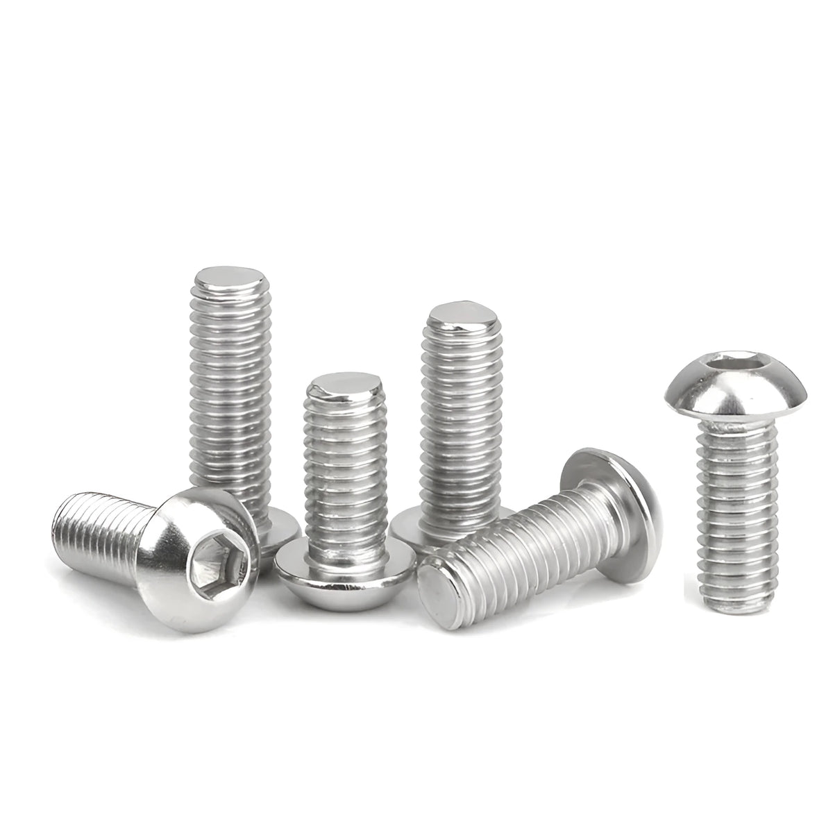 Stainless steel half round pan head hexagon screw with hex socket drive