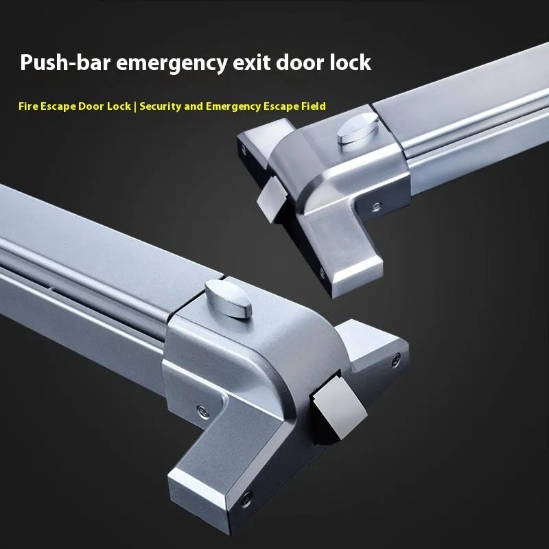 Stainless steel fireproof push lock with external handle for 65cm doors