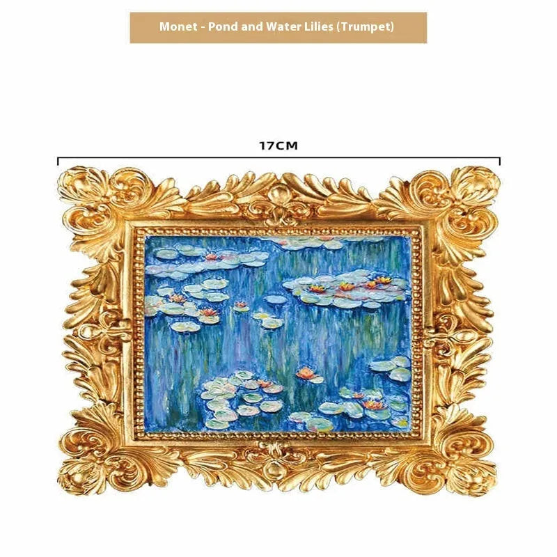 DIY oil painting by numbers kit showing framed Van Gogh Starry Night artwork with brushes and paints