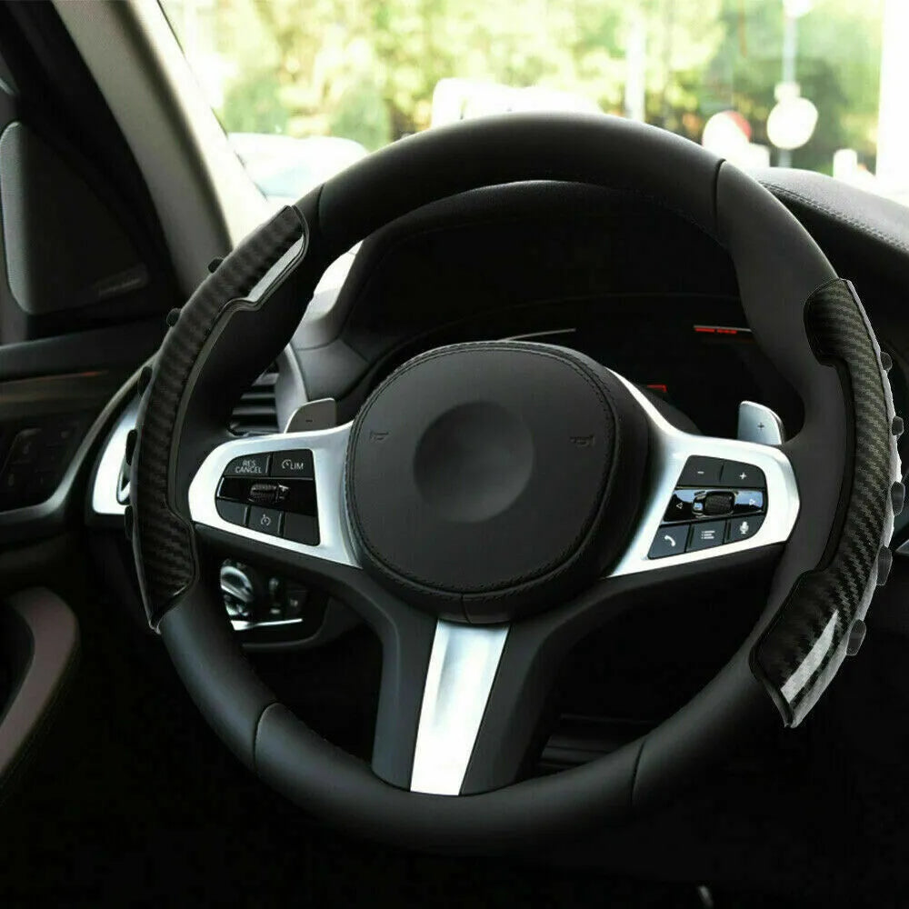 Carbon fibre black refitted steering wheel anti-skid sleeve for 38cm diameter wheels made of fibre material
