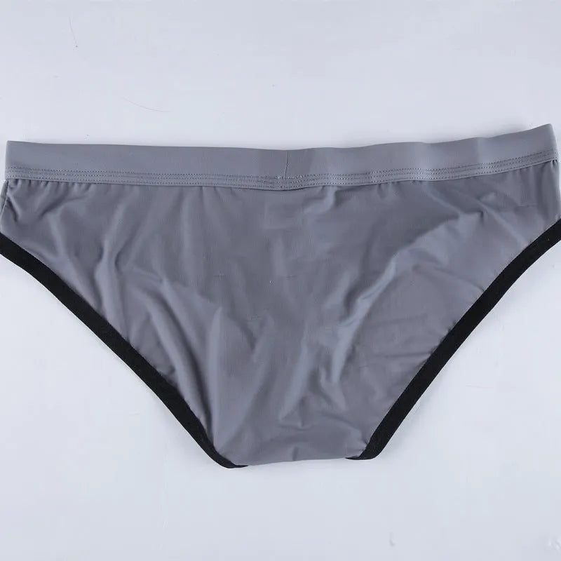 Men's ice silk briefs with bazooka bullet separation design in multiple colours