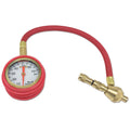 Copper mechanical tyre pressure gauge for cars and SUVs in red or black colour.
