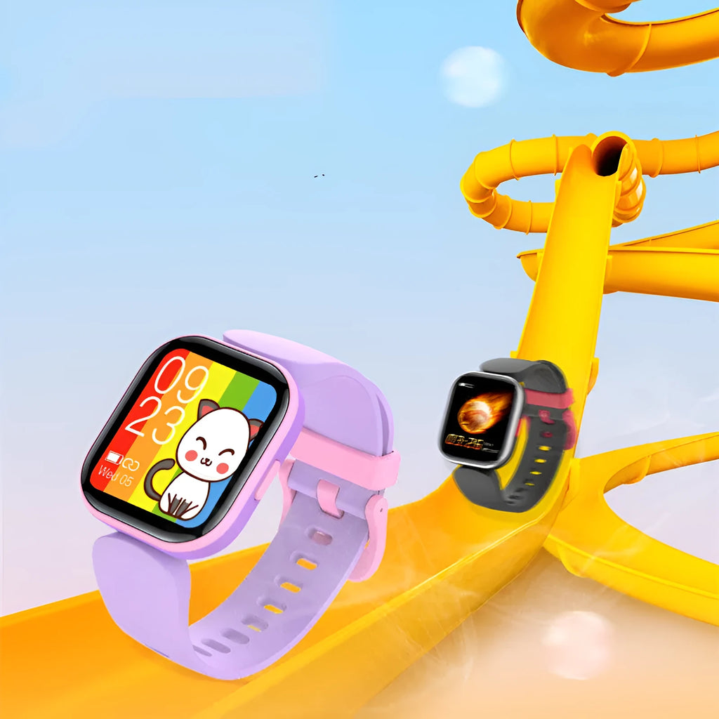 Blue H39T smart children's watch with a sporty TPU strap and a 1.4-inch touch screen display.