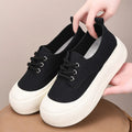 Women's camel suede platform loafers with round toe and lace-up front on flat 4cm heel