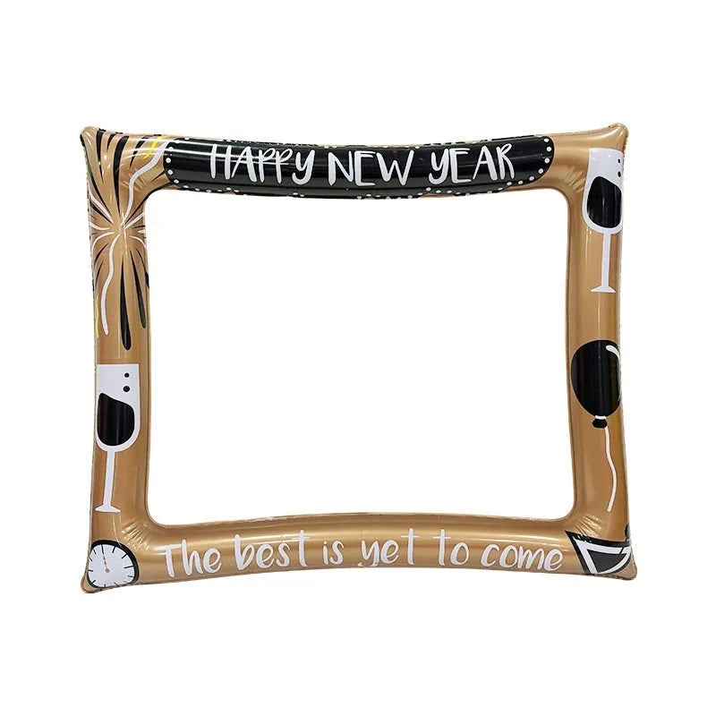 Christmas inflatable photo frame PVC backdrop for holiday pictures and events
