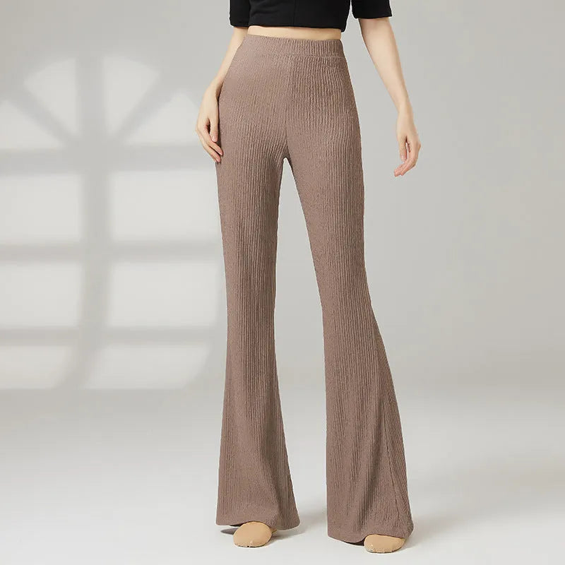 Women's solid colour dance practice trousers for classical ballet and contemporary dance training