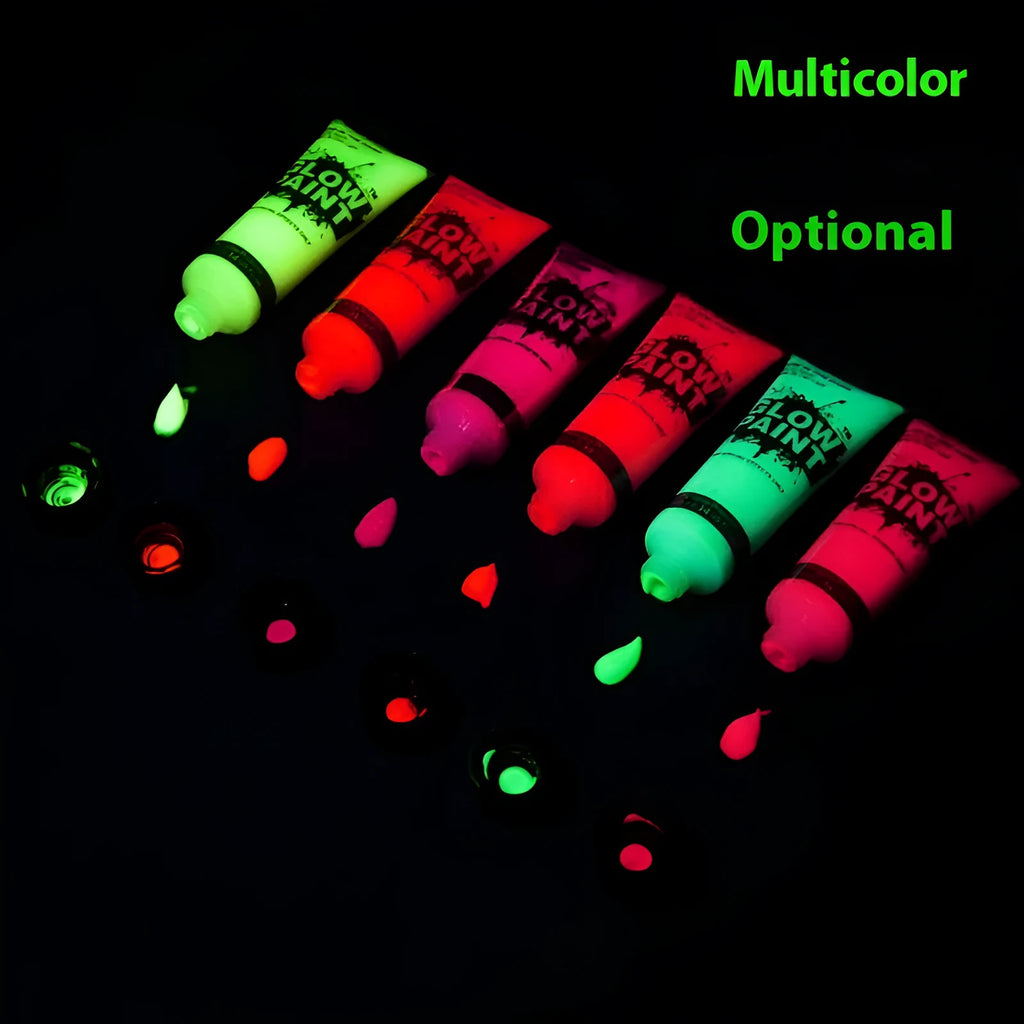 25ml tube of neon green face and body paint with safe non-toxic label