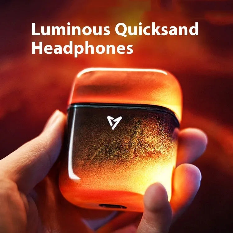 Active noise cancellation sport gaming Bluetooth headset with charging compartment, Bluetooth 5.4, IP54, in Black Orange or Blue White.