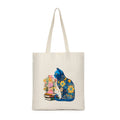 Canvas single shoulder shopping bag with thermal transfer print, shown in one of eight colour style options