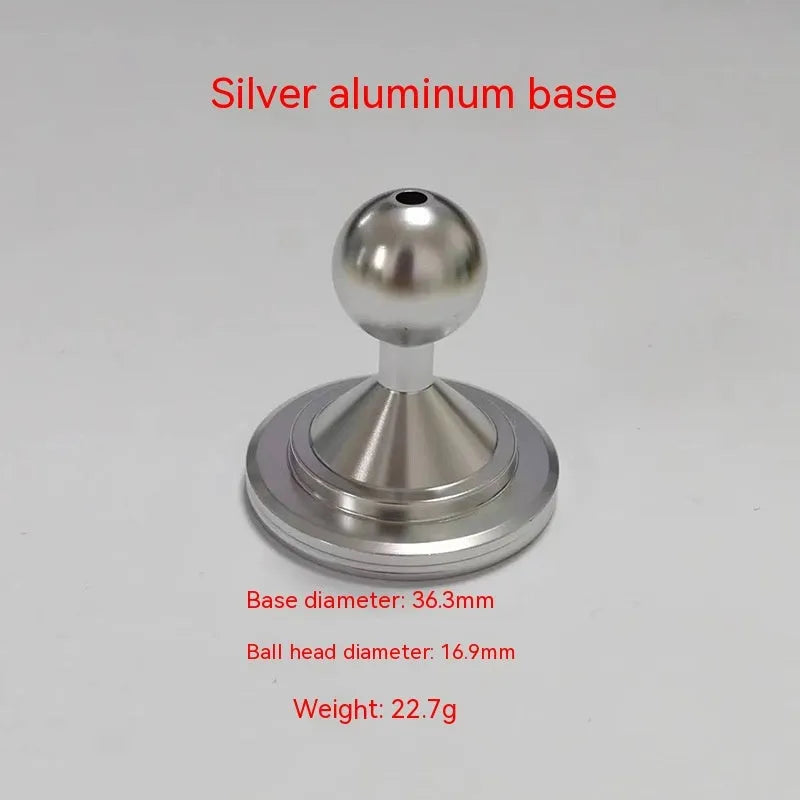 Aluminium alloy universal instrument panel mounting base plate in black or silver finish.
