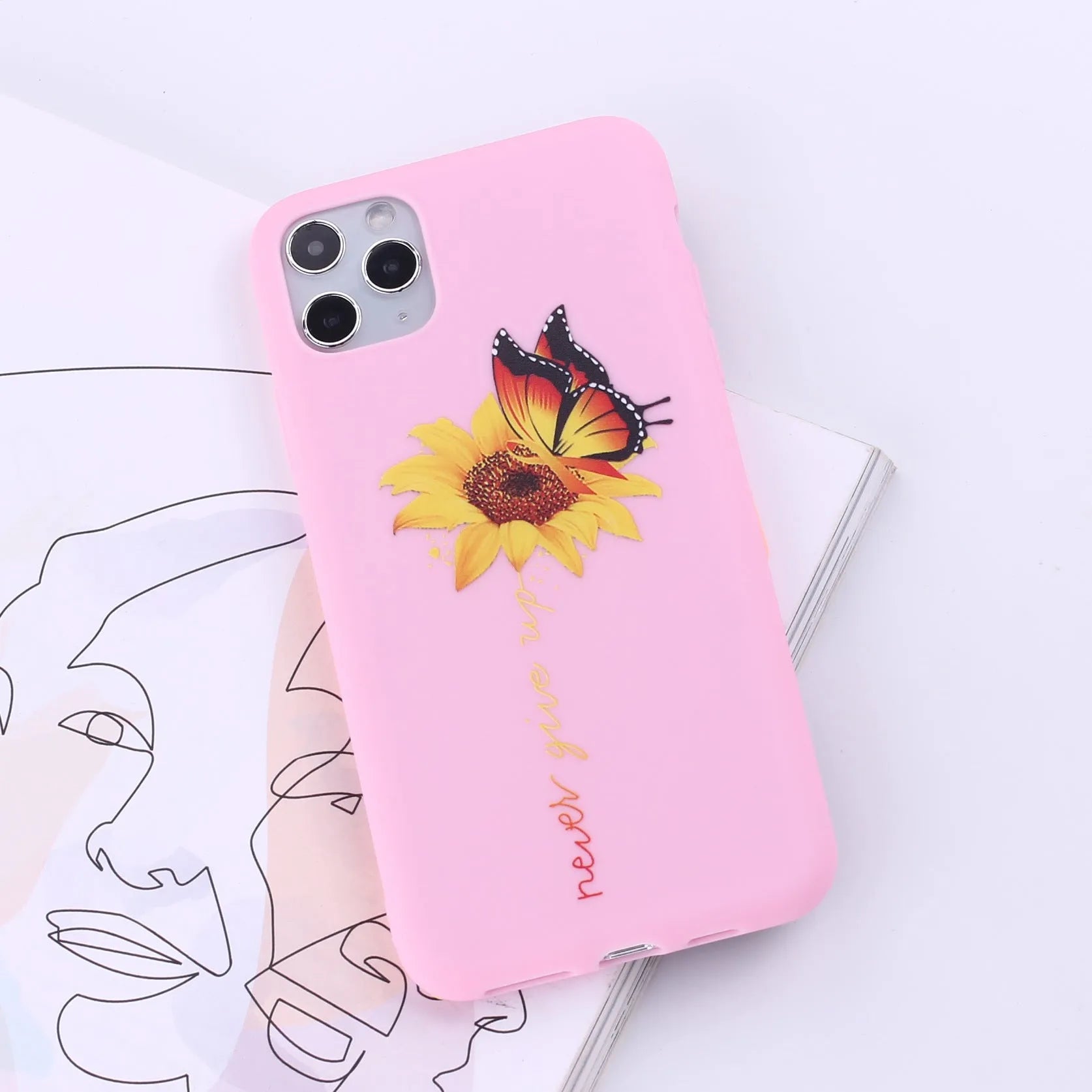 Flexible TPU mobile phone case for iPhone, shown in one of fourteen available colours.