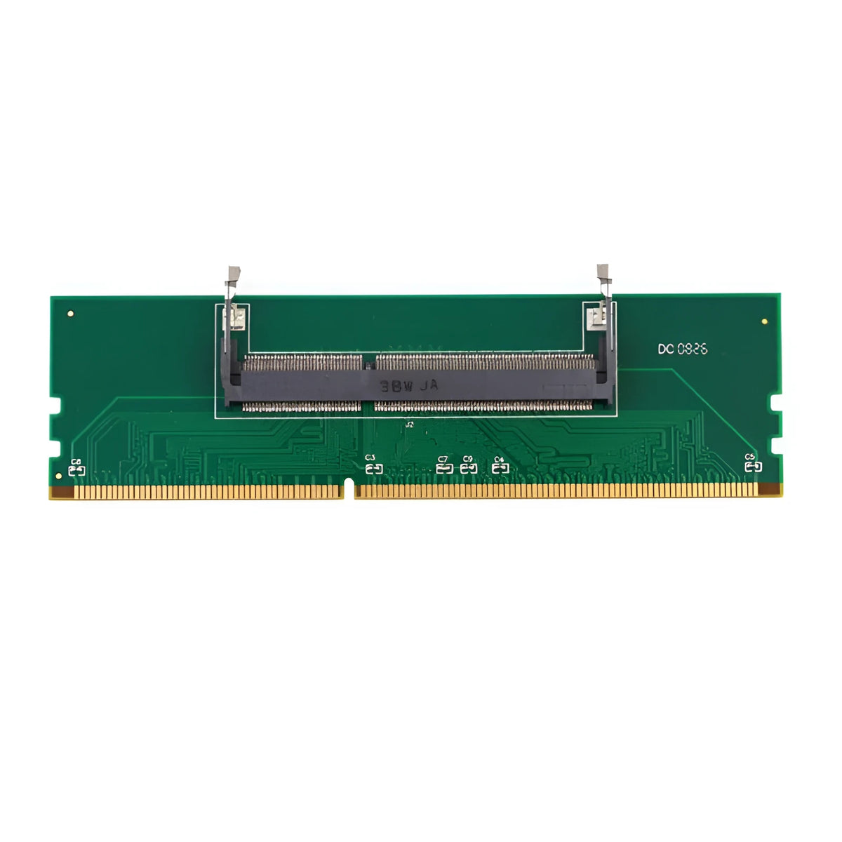 DDR4 laptop to desktop memory adapter card with electrostatic bag for testing laptop RAM on desktop PCs