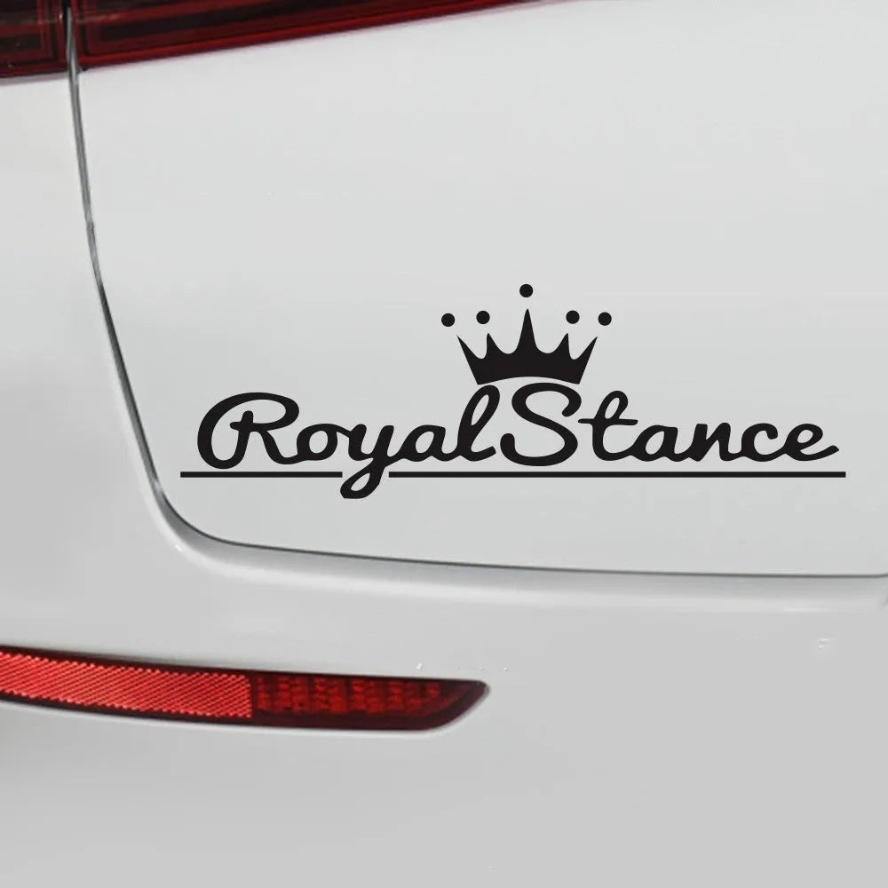 Crown design car sticker with reflective colourful vinyl on vehicle door