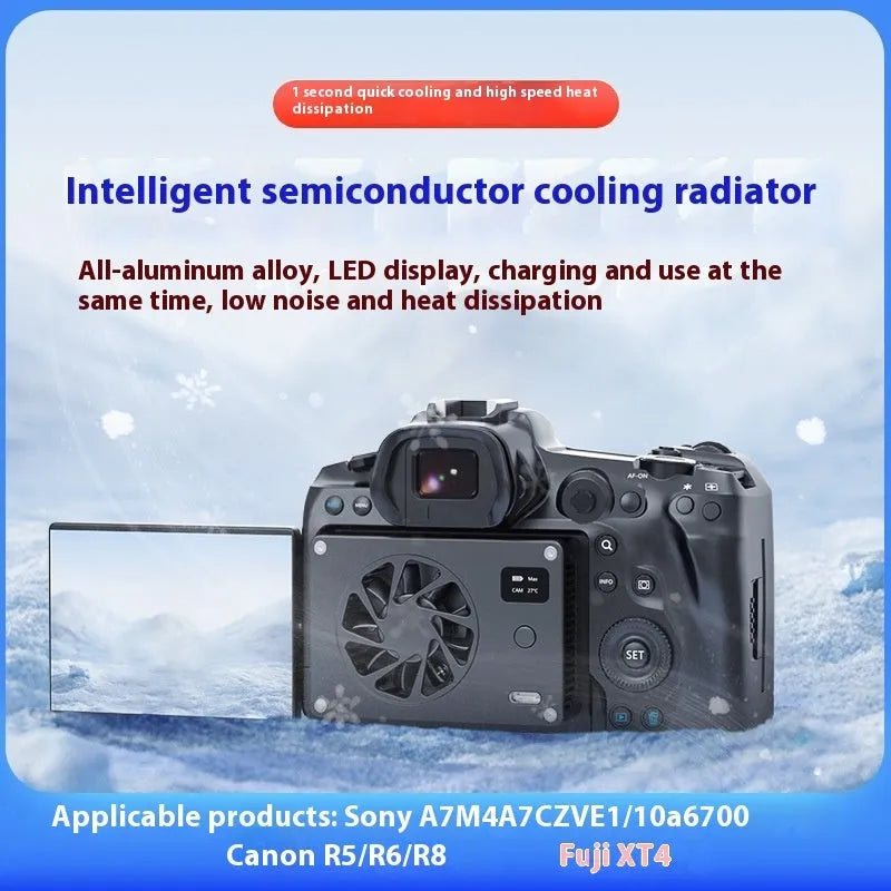 Black aluminium alloy cooling radiator with integrated fan for computer hardware thermal management