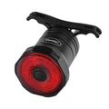 Intelligent bicycle brake light, black taillight with 420mAh rechargeable battery, IPX6 waterproof, ABS+PC, 87g