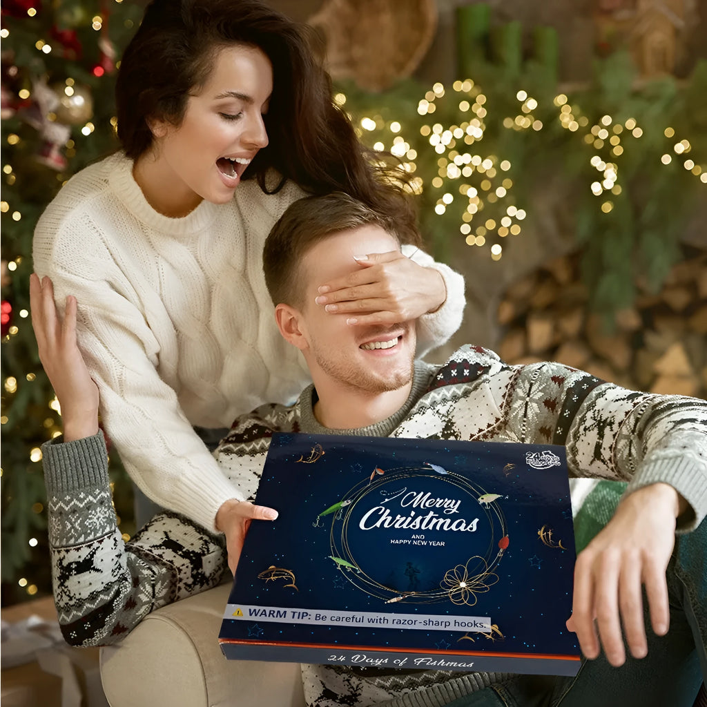 Christmas Mino Bog fishing set blind box containing 24 metal pieces with hand-painted collectible figures