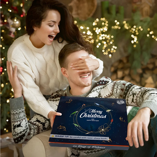 Christmas Mino Bog fishing set blind box containing 24 metal pieces with hand-painted collectible figures