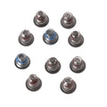 Ten small metal replacement screws for MacBook Pro A1502, A1398, and A1425 bottom shell and rear cover.