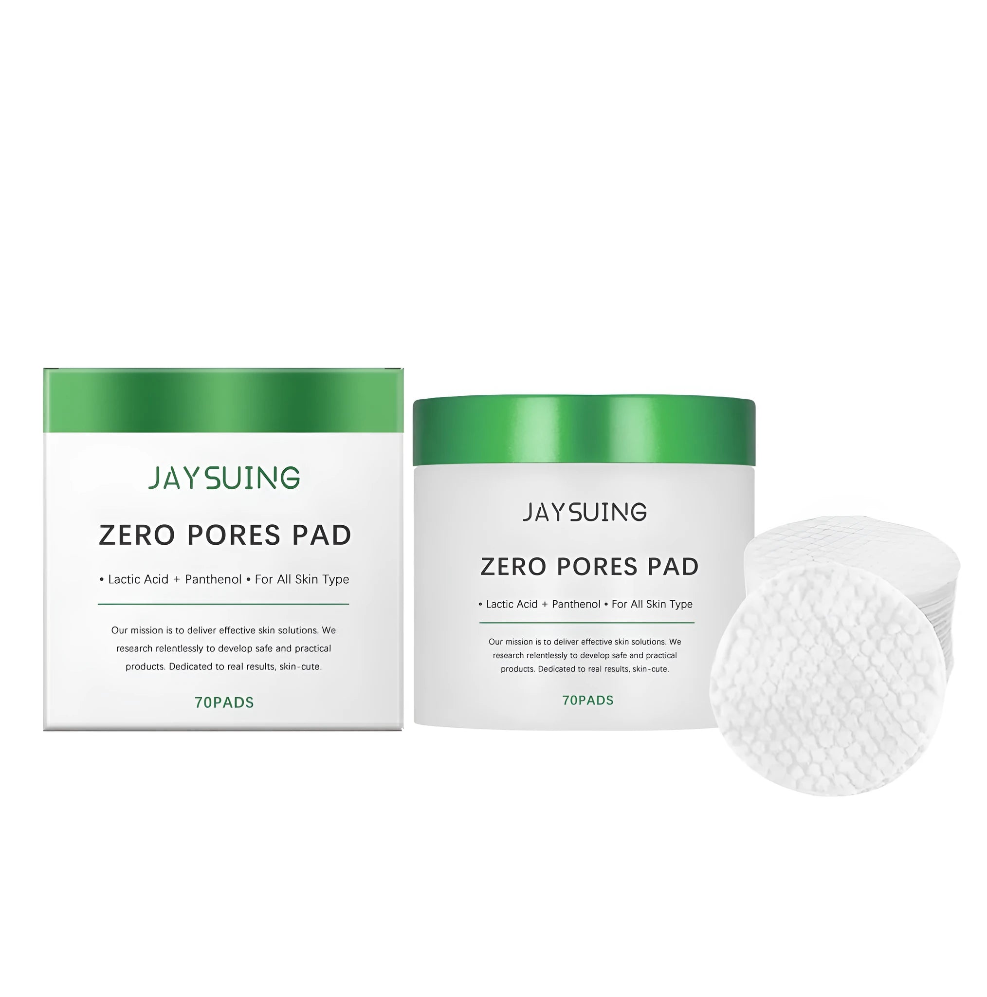 Moisturising and cleaning pads pack containing 70 pre-moistened pads with skincare ingredients