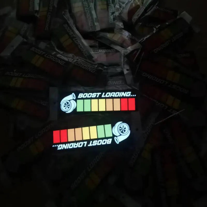 Electroluminescent car window sticker with 0.5mm thickness and 12V power connection cable