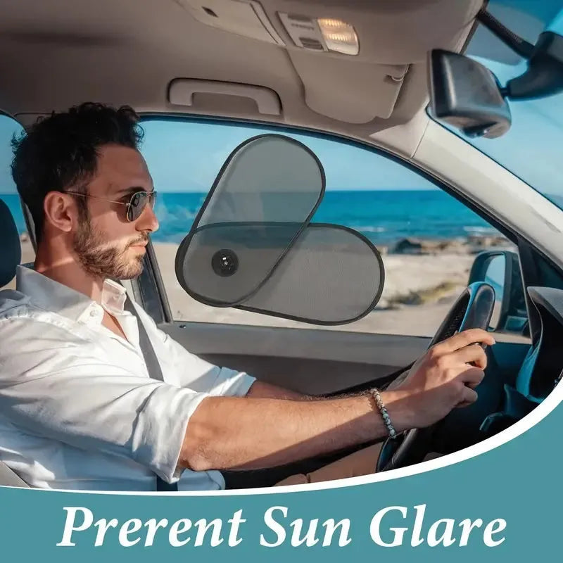 Breathable stretchy car window shade with suction cups for baby sun protection