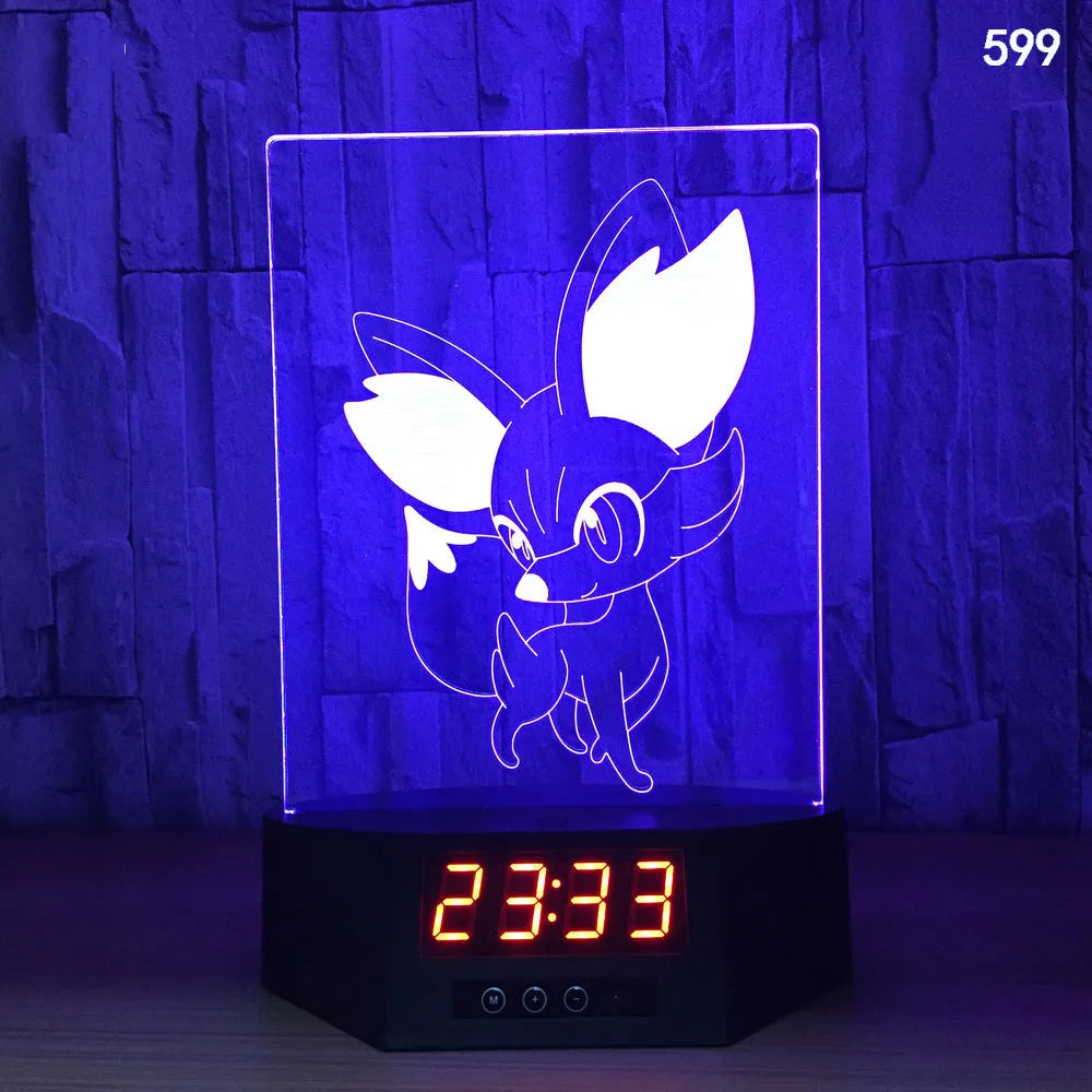 3D dolphin-shaped wireless LED table lamp with remote control on wooden surface