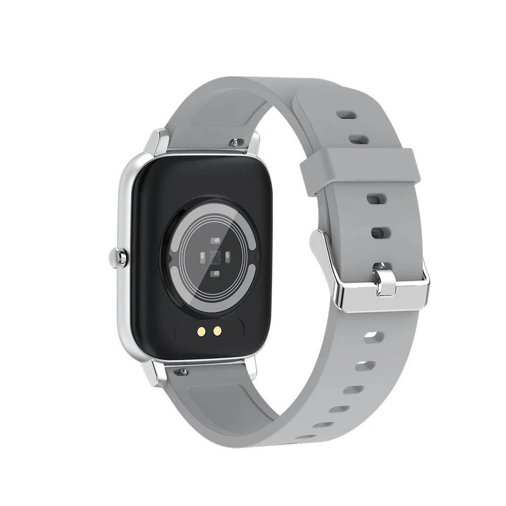 H80 black smartwatch with ECG and blood oxygen monitoring on a silicone strap