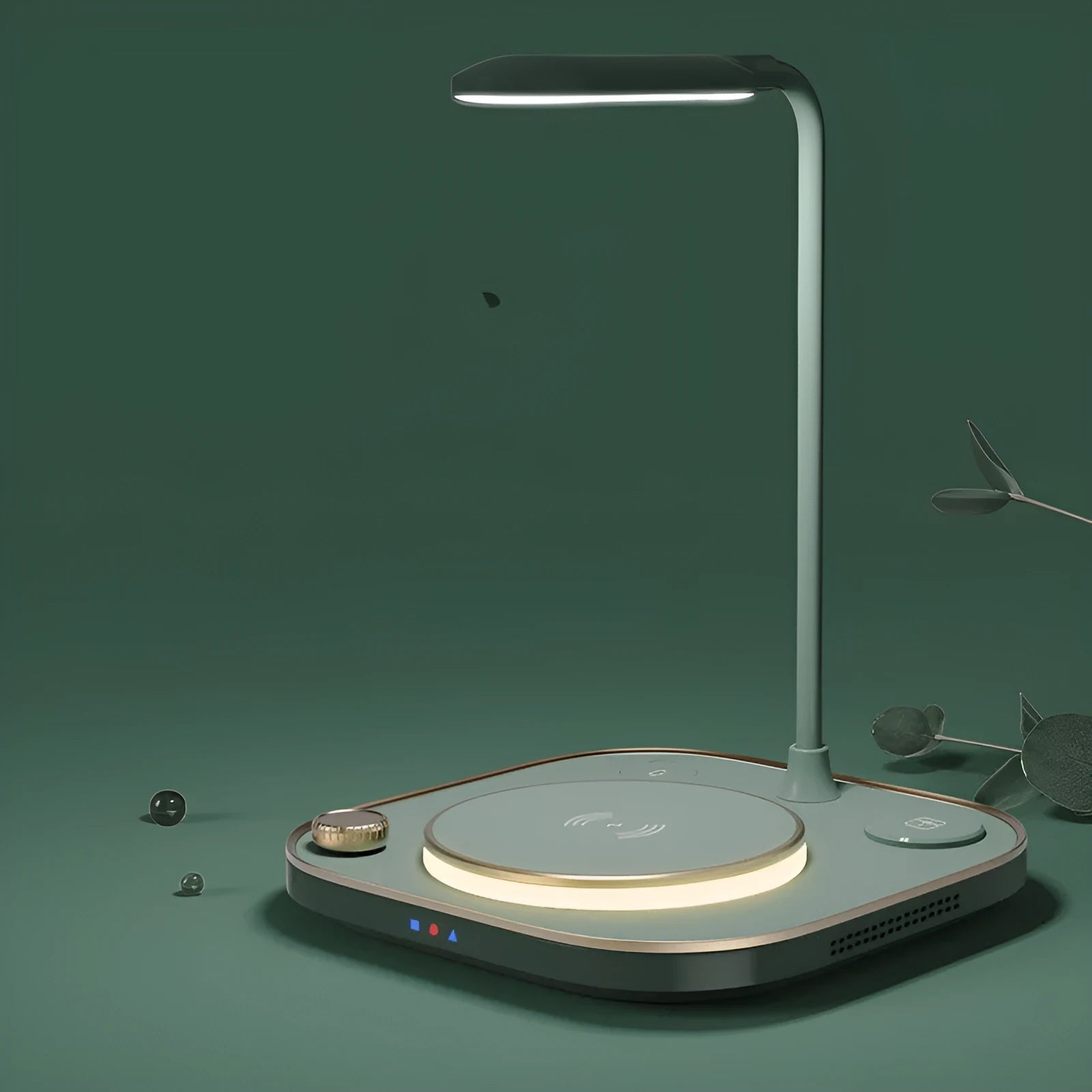 Wireless magnetic charging desk lamp with 15W fast charging for iPhones and Android phones