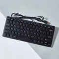 USB wired mini keyboard in black, white, pink or blue colours with compact 280mm design