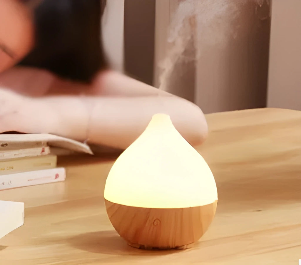 Asakusa wood grain finish 100ml USB aroma diffuser with vase shape