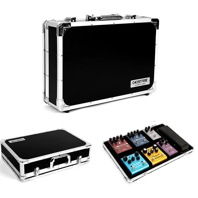 Single piece aviation flight case for guitar effects pedal in T-EC8 style with hard shell protection